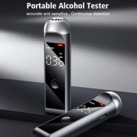 Automatic Alcohol Tester Professional Breath Alcohol Alcohol Rechargeable Test Tools Tester Breathalyzer W4g6