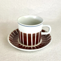 【美濃燒】日本製 六魯 Rokuro Bluts 茶柱咖啡杯碟組 150ml(陶瓷杯盤、下午茶必備)