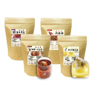 【DING CAO 鼎草】幫助入睡茶綜合組共4袋(各十入；酸棗仁百合茶5g/洋甘菊花茶2g/薰衣草茶5g/丹參茶8g)