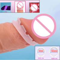 Reusable Phimosis Correction Ring Cock Ring Foreskin Resistance Ring Penis Delay Ejaculation Sex Toy For Men Glans Delay Trainer