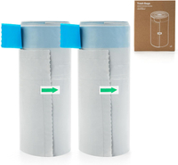 Neakasa Replaced Waste Bags-2 Rolls Cat Litter Waste Receptacles Bags for M1 Open-Top Self-Cleaning 