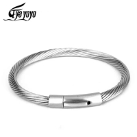 Vintage Twisted Bangle Wrist Jewelry Simple Bracelet for Men Bijoux Charms Men Cuff Bangle Jewelry Gift Stainless Steel Pulseras