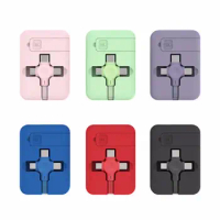 Micro USB Type C USB Charger Data Cable Retractable Charge Cable Phone Stand Powerbank Charge Cable