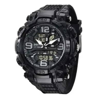 Digitec DA-2030T Jam Tangan Pria Double Time DA2030T 2030 2030T Original Hitam putih
