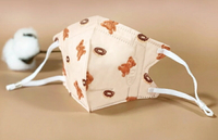 AOK飛速 - 3D立體 兒童醫療口罩造型款 50入/盒 -(鬆緊帶可調節)【紫貝殼】