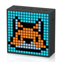 Divoom Pixel Art Bluetooth Speaker Portable with Clock Alarm Timebox Mosaic Programmable LED Display Art Create Christmas Gift