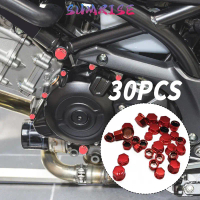 Tutup Sekrup Dekorasi Mesin Motor 1 Set Isi 30pcs Model Kepala Datar Aksesoris Modifikasi Motor & Sk