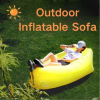 Outdoor Inflatable Sofa Portable Beach Inflatable Bed Folding Single Person Air Sofa Trend Outdoor Fast Infaltable Air Sofa