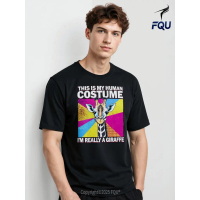 FQU Cool Giraffe Zoo Animal Lovers Safari Wildlife T-shirt Machine Washable Harajuku Style gifts for
