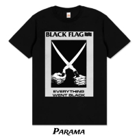 Kaos Black flag everything went black plastisol unisex Katun Combed 24s Sablon plastisol