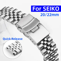 For Seiko SKX009 SKX007 Watch Band Strap Stainless Steel Bracelet 19mm 20mm 21mm 22mm Diver for Jubilee Wrist Belt Men Women