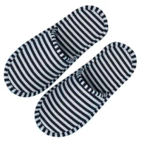 Simple Unisex Slippers Foldable Stripe Print Non-Slip Thicken Outdoor Hotel Travel Business Trip Slippers домашние тапочки