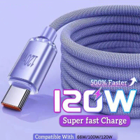 Super Fast Charging Cable, 120W, 6A, 66W, USB Type C Cable, Data Wire, Super USB C Charge, Compatibl
