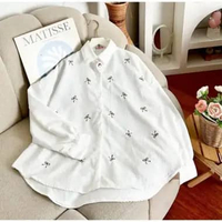 DOLLAR - ZFS KEMEJA CORDUROY WANITA ADIRA BORDIR TOP LENGAN PANJANG / FANZIE BORDIR PITA IMPORT PREM