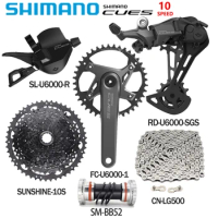 SHIMANO CUES U6000 Variable Kit 10 Speed SUNSHINE40T/50T Flywheel FC-U6000-1 Crankset MS-B​B52 Middle Shaft 10V CN-LG500 Chain
