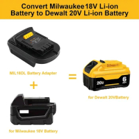 MIL18DL For Milwaukee 18V Li-ion Battery Convert to Dewalt 20V Power Tools Battery Adapter Converter Power Tool Accessories