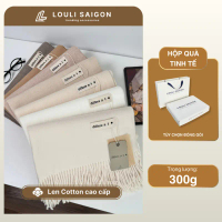 Thiết kế độc đáo Khăn quàng cổ len mùa đông nam nữ Different cashmere LOULI SAIGON màu trơn, khăn ch
