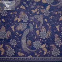 kain batik - Kualitas Premium Motif Batik Burung Merak Gradasi Unik (Biru)