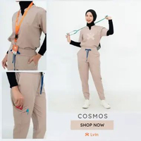 [ Lvin ] COOL FLEX SCRUB - Baju OKA Shanghai / Baju Jaga / Set Baju Celana Jaga Oka / Dokter Lengan 