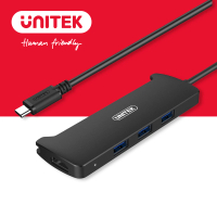 【UNITEK】Type-C 轉HDMI 3port Hub USB3.1Gen1 雙功能集線器(Type-C 轉HDMI 3埠 USB3.1Gen1 雙功能集線器)
