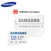SAMSUNG Memory Card 64G 128G 256G 512G SDXC 100MB/s Grade EVO+ MicroSD Class 10 Micro SD C10 UHS TF Trans Flash Phone Cards