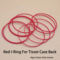 Red Gasket I-Ring 25-33MM Plastic Gasket Suitable For Tissot Watch Case Bottom Cover T035 Couturier 1853 Original Other