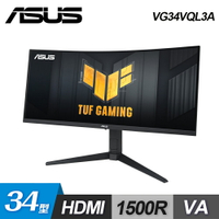 【ASUS 華碩】TUF Gaming VG34VQL3A 34型 180Hz 曲面電競螢幕【三井3C】