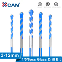 XCAN Glass Drill Bit 3-12mm Triangle Bit For Ceramic Tile Concrete Brick Wood Drilling Power Tool Accessories Drill Bit