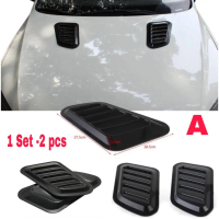 【Ready Stock】1Pair Car Decorative Air Flow Intake Scoop Turbo Bonnet Vent Cover Hood Fender wira waj