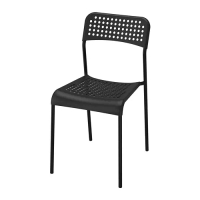 ADDE 餐椅, 黑色, 39x47x77 公分