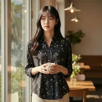 Atasan wanita/ blouse ORIGINAL ARABEL SHAKILA PLISKET BLOUSE ELDEWIS HITAM