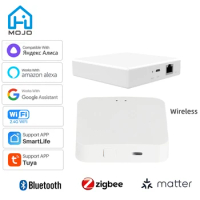 Smart Tuya WIFI Zigbee Bluetooth Mesh Hub Multi-mode Gateway Matter Bridge Support Apple Homekit Alexa Google Voice Assistant
