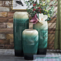 歐式落地陶瓷大花瓶現代簡約客廳酒店擺放插干花仿真花花瓶