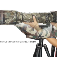 For SIGMA 150-600mm F5-6.3 DG OS HSM Contemporary Raincoat for Telephoto lens rain cover/lens raincoat Army Green Camo