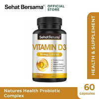 Sehat Bersama Vitamin D3 2000IU 60 Softgel untuk Kesehatan Tulang & Imun