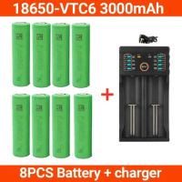 2024 New 100% original 3.7 V 3000 MAH 18650 Rechargeable Battery for us18650 VTC6 30A toys tools flashlight battery+USB Charger