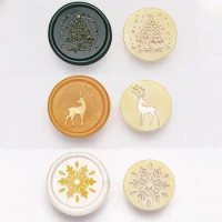 Christmas Wax Seal Deer Stamps Sealing Stamp Head For Festival Gift Wrapping Cards Scrapbooking Decorations Sealing Wax Stamps