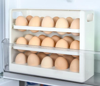 [3大陸直寄] 冰箱雞蛋收納盒 冰箱多層蛋架 防摔廚房蛋架 翻轉雞蛋收納盒 雞蛋保鮮盒 雞蛋架