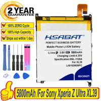 HSABAT 5800mAh High Capacity Zero Cycle Battery for Sony Xperia Z Ultra XL39 XL39H C6802 C6806 C6833 LiS1520ERPC