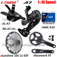 LTWOO A7 1x10 Speed MTB Bicycle Derailleur Groupset SUNSHINE Cassette 42T 46T 50T VG 11V Chains RACEWORK Crankset BCD104 32T 34T