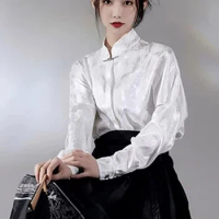 Woman Casual Shirt Chinese Traditional Hanfu Spring And Summer Dynasty Suitable For Daily Leisure