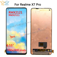 Super AMOLED 6.5" For Realme X7 Pro X7Pro 5G RMX2121 RMX2111 LCD Display Touch Screen Digiziter Assembly for Realme X7 Pro lcd