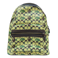 【二手名牌BRAND OFF】COACH 蔻馳 綠色 帆布 BAPE聯名 後背包