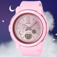 【CASIO 卡西歐】BABY-G 星月夜空 閃耀雙顯腕錶 母親節 禮物(BGA-290DS-4A)
