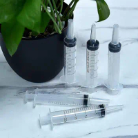 20ml Liquid Syringe Glue Filling Plastic Syringe Nutrient Sterile Without Needle Watering Refilling for Industrial Hydroponics