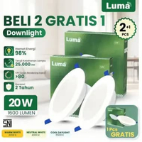 LUMA Lampu Plafon LED Downlight 20 Watt 20W 1600L E27 170-240V / Lampu Downlight LED Cahaya Putih Te