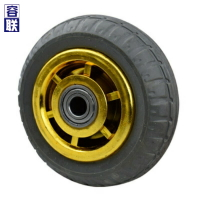 推車輪子重型5寸6寸橡膠餐車不生銹平板車輪胎耐磨手拖車小拖車。