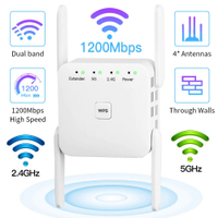 1200Mbps 5Ghz Wifi Repeater Router Wireless Wi-Fi Booster Extender Amplifier Router 2.4G 5G Long Range Wifi Signal