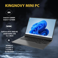 KingnovyPC 16 Inch Big Screen Gaming Laptop Windows 11 Pro, Intel i9 12900H i7 12700H GeForce RTX 3060 6G IPS Notebook Gamer PC