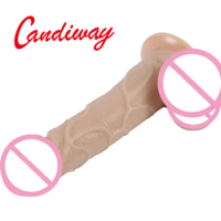 Realistic Dildo Flexible penis textured shaft and strong suction cup adult Sex toy for woman,Big Dildo plug Sex Products